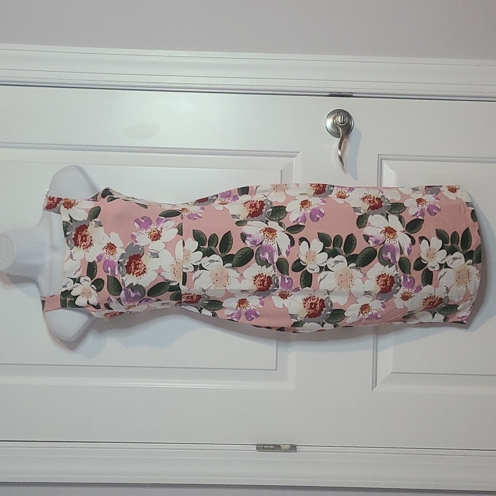 ASOS Pink Floral Bodycon Dress